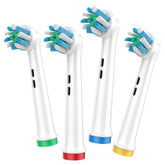 4 Count Electric Toothbrush Replacement Refill Heads with Twisted Bristles for Superior Plaque Removal - Ideal for Family Oral Health
